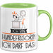 Geschenk für Hundefrisörin Tasse Lustige Geschenkidee Geburtstag Ich Bin Hundefrisörin Ich Darf Das Grün Trendation