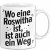Roswitha Tasse Geschenk Wo Eine Roswitha Ist Ist Auch Ein Weg Geschenkidee Becher mit Name Weiß Trendation