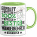 Wanderführer Geschenk Lustiger Spruch für Wanderführer Geschenkidee Bester Wanderführer Der Welt Grün Trendation