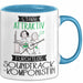 Soundtrack-Komponistin Tasse Geschenk Becher Stark Attraktiv Furchtlos Soundtrack-Komponistin Lustige Geschenkidee Blau Trendation