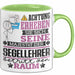 Segellehrer Geschenk Tasse Lustiger Spruch Erheben Sie Sich Der Segellehrer Betritt den Raum Grün Trendation