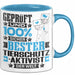 Tierschutzaktivist Geschenk Lustiger Spruch für Tierschutzaktivist Geschenkidee Bester Tierschutzaktivist Der Welt Blau Trendation