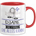 DJane Geschenk Tasse Becher Die Frau Die Allen Kann Geschenkidee für eine DJane Lustig Rot Trendation