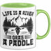 Rudern Tasse Geschenk Life Is A River Grab A Paddle Becher Grün Trendation