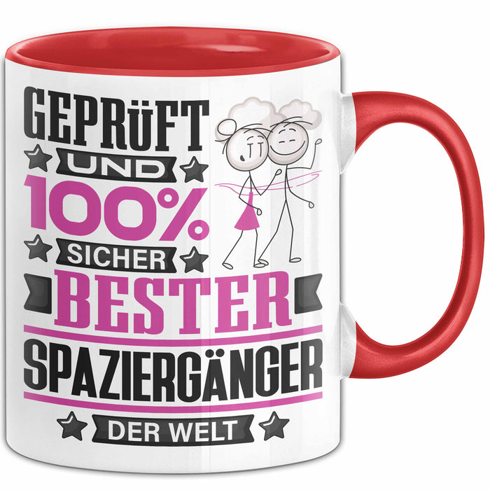 Spaziergänger Geschenk Lustiger Spruch für Spaziergänger Geschenkidee Bester Spaziergänger Der Welt Rot Trendation