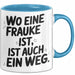 Frauke Tasse Geschenk Wo Eine Frauke Ist Ist Auch Ein Weg Geschenkidee Becher mit Name Blau Trendation