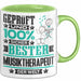 Musiktherapeut Geschenk Lustiger Spruch für Musiktherapeut Geschenkidee Bester Musiktherapeut Der Welt Grün Trendation