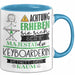 Keyboarderin Tasse Geschenk Lustiger Spruch Bitte Erheben Sie Sich Seine Majestät Die Keyboarderin Betritt Den Raum Blau Trendation