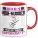 Indie-Musiker Tasse Geschenk für Indie-Musiker Geburtstag Lustiger Spruch Kaffee-Becher Was Ist Deine Superkraft Rot Trendation