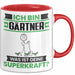Gärtner Tasse Geschenk für Gärtner Geburtstag Lustiger Spruch Kaffee-Becher Was Ist Deine Superkraft Rot Trendation