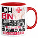 Medizinischer Fachangestellter Ausbildung Tasse Geschenk Ich Bin Medizinischer Fachangestellter In Der Ausbildung Ich Darf Das Geschenkidee Spruch Rot Trendation