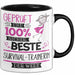 Survival-Trainerin Geschenk Becher Tasse Gott Schuf Alle Menschen Gleich Nur Die Besten Durfeten Survival-Trainerin Werden Geschenkidee Lustig Trendation