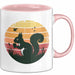Eichhörnchen Tierliebhaber Retro Tasse Geschenk Lustige Geschenkidee Spruch Rosa Trendation