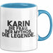 Karin Tasse Karin – Die Frau. Der Mythos. Die Legende. Geschenk Blau Trendation