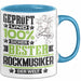 Rockmusiker Geschenk Lustiger Spruch für Rockmusiker Geschenkidee Bester Rockmusiker Der Welt Blau Trendation