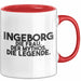 Ingeborg Tasse Ingeborg – Die Frau. Der Mythos. Die Legende. Geschenk Rot Trendation
