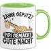 Zähne Geputzt Pipi Gemacht Gute Nacht Tee-Tasse Geschenk Kaffee-Becher Grün Trendation