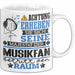 Musikfan Geschenk Tasse Lustiger Spruch Erheben Sie Sich Der Musikfan Betritt den Raum Weiß Trendation