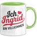 Ingrid Tasse Geschenk Ich Bin Vollkommen Ingrid Geschenkidee Geburtstag Grün Trendation