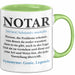 Notar Tasse Geschenkidee Notar Definition Rechtsexperte Grün Trendation