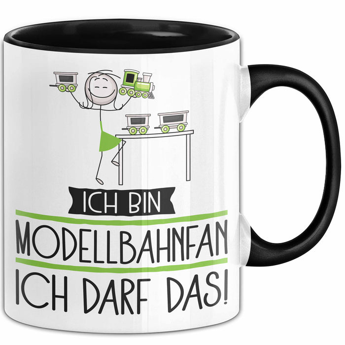 Geschenk für Modellbahnfan Tasse Lustige Geschenkidee Geburtstag Ich Bin Modellbahnfan Ich Darf Das Trendation