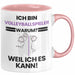 Volleyballspieler Geschenk Tasse Lustiger Spruch Ich Bin Volleyballspieler Warum Weil Ich Es Kann Geschenkidee Bester Volleyballspieler Geburtstag Kaffee-Becher Rosa Trendation