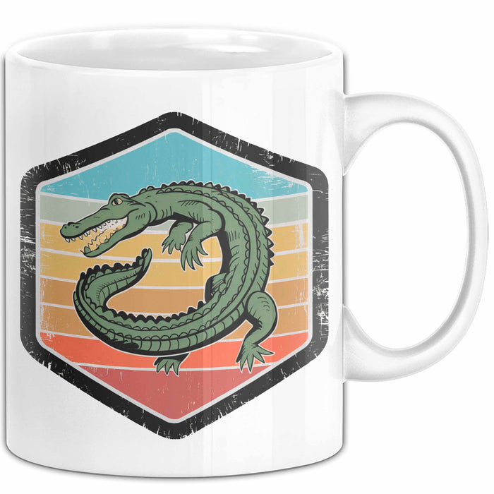 Krokodil Tier Tasse Geschenk Lustige Geschenkidee Spruch Weiß Trendation