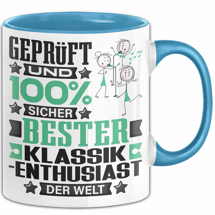Klassik-Enthusiast Geschenk Lustiger Spruch für Klassik-Enthusiast Geschenkidee Bester Klassik-Enthusiast Der Welt Blau Trendation