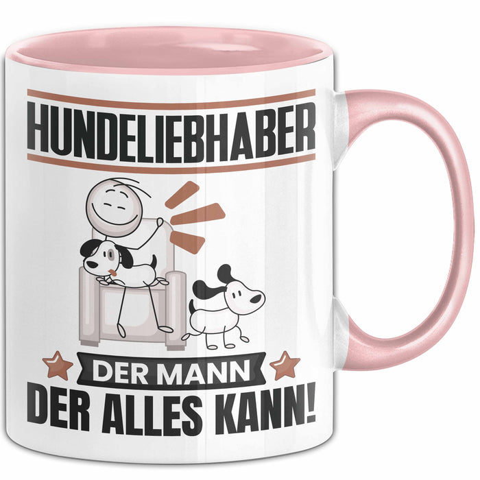Hundeliebhaber Tasse Geschenk für Hundeliebhaber Der Mann Der Alles Kann Geschenkidee zum Geburtstag Rosa Trendation