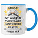 Trendation - Handwerker Tasse mit Spruch Geschenke für Handwerk Kaffeebecher KFZ Mechaniker Mechatroniker Blau Trendation