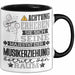 Musikerziehung Geschenk Tasse Lustiger Spruch Erheben Sie Sich Der Musikerziehung Betritt den Raum Schwarz Trendation