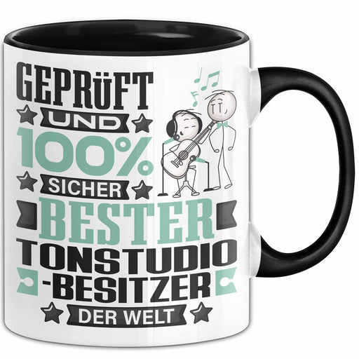 Tonstudio-Besitzer Geschenk Lustiger Spruch für Tonstudio-Besitzer Geschenkidee Bester Tonstudio-Besitzer Der Welt Schwarz Trendation
