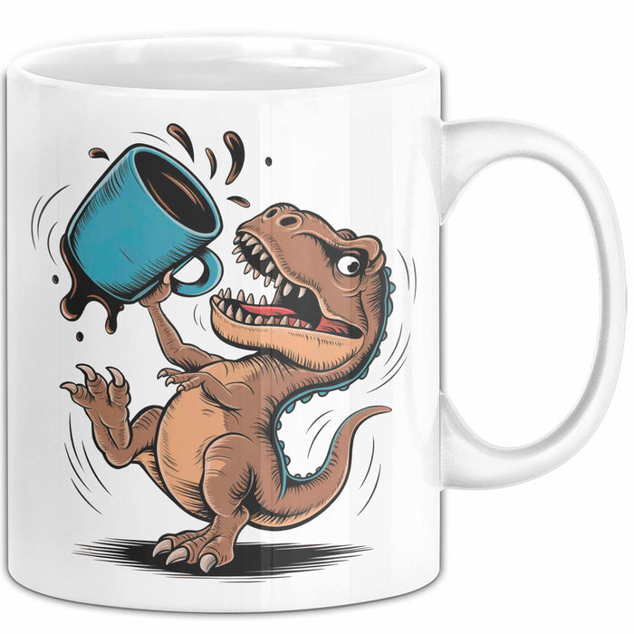 Dinosaurier Fan Tasse Geschenkidee für Urzeit Fans Weiß Trendation