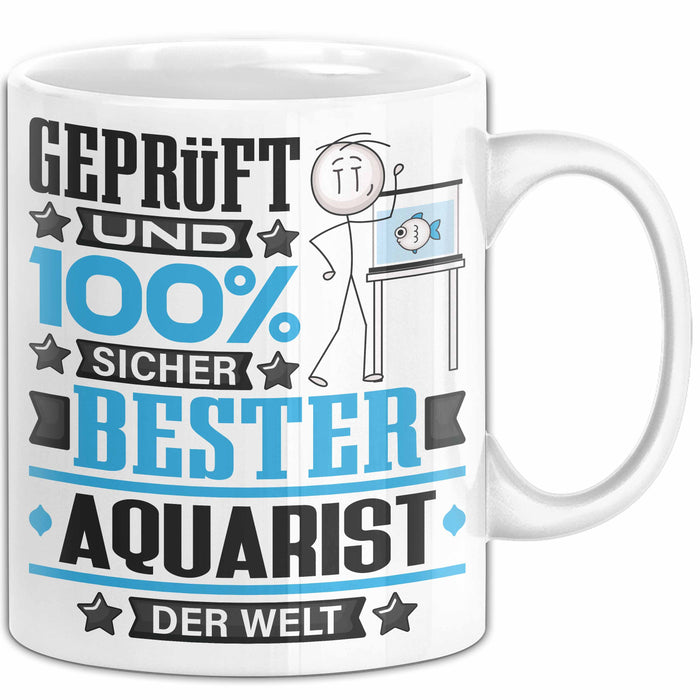 Aquarist Geschenk Lustiger Spruch für Aquarist Geschenkidee Bester Aquarist Der Welt Weiß Trendation