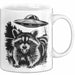 UFO Aliens Tasse Geschenk Waschbär Alien Sci Fi Liebhaber Weiß Trendation