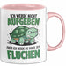 Sarkastische Schildkröte Tierliebhaber Tasse Geschenk Lustige Geschenkidee Spruch Ich Werde Die Ganze Zeit Fluchen Rosa Trendation