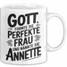 Annette Tasse Geschenk Gott Formte Die Perfekte Frau Annette Geschenkidee Weiß Trendation