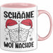 Weihnachten Tasse Geschenk Schääne Woi Nachde Kaffee-Becher Rosa Trendation