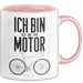 Radfahrer Fahrrad Tasse Geschenk Lustige Geschenkidee Spruch Ich Bin der Motor Rosa Trendation