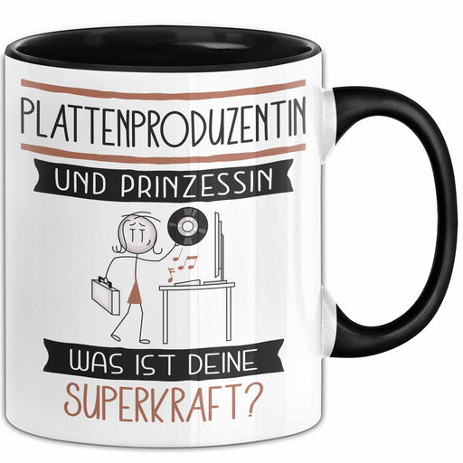 Plattenproduzentin Und Prinzessin Tasse Geschenk Für Eine Plattenproduzentin Geburtstag Was Ist Deine Superkraft Trendation