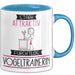 Vogeltrainerin Tasse Geschenk Becher Stark Attraktiv Furchtlos Vogeltrainerin Lustige Geschenkidee Blau Trendation