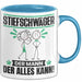 Stiefschwäger Tasse Geschenk für Stiefschwäger Der Mann Der Alles Kann Geschenkidee zum Geburtstag Blau Trendation
