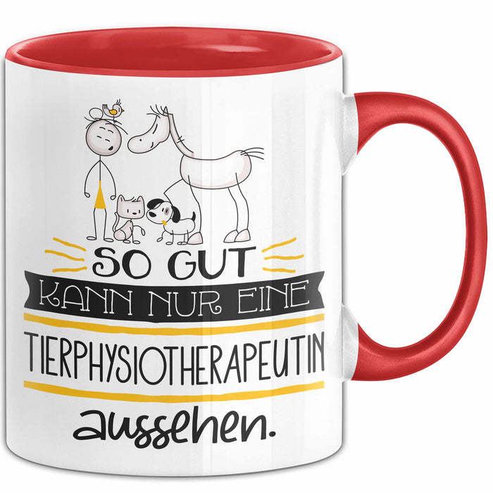 Tierphysiotherapeutin Geschenk Tasse So Gut Kann Nur Eine Tierphysiotherapeutin Aussehen Geschenkidee Geburtstag Weihnachten Lustig Rot Trendation