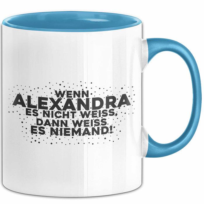 Alexandra Tasse Wenn Alexandra Es Nicht Weiss, Dann Weiss Es Niemand!