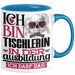 Tischlerin Ausbildung Start Geschenk Tasse Ich Bin Tischlerin In Der Ausbildung Ich Darf Das Kaffee-Becher Geschenkidee Blau Trendation