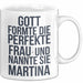 Martina Tasse Geschenk Gott Formte Die Perfekte Frau Martina Geschenkidee Weiß Trendation