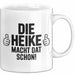 Heike Tasse Geschenk Die Heike Macht Dat Schon Geschenkidee Becher mit Name Weiß Trendation