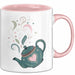 Teeliebhaber Tasse Geschenkidee für Kräuter Enthusiasten Rosa Trendation