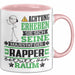 Rapper Geschenk Tasse Lustiger Spruch Erheben Sie Sich Der Rapper Betritt den Raum Rosa Trendation