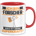 Forscher Tasse Geschenk für Forscher Geburtstag Lustiger Spruch Kaffee-Becher Was Ist Deine Superkraft Rot Trendation